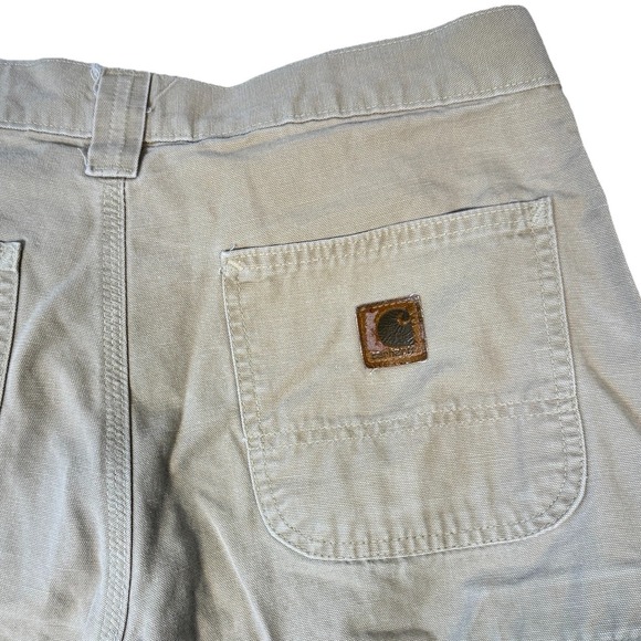 Vintage Carhartt B240 GKH Cargo Pants Khaki Utility Workwear Canvas Mens 30x32 - Picture 8 of 10